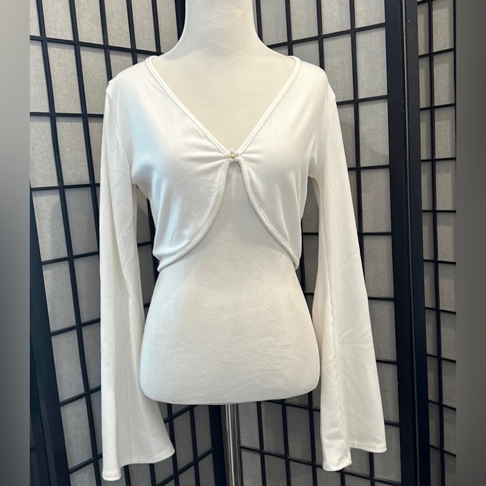 Bell Sleeve Crop Top